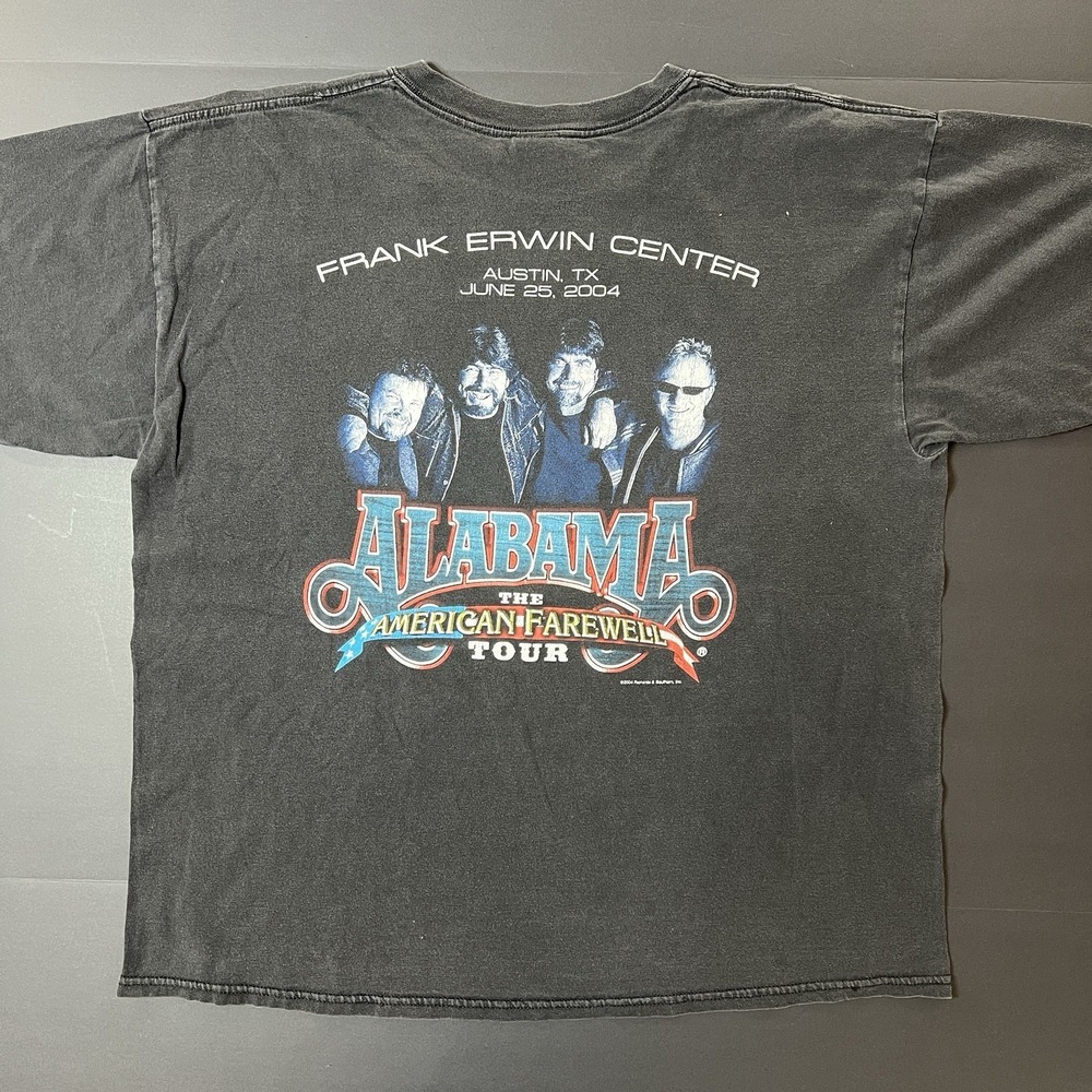 Alabama The Amercian Farewell Tour 2004 Tshirt Men's XL Black Faded Country - Picture 4 of 7